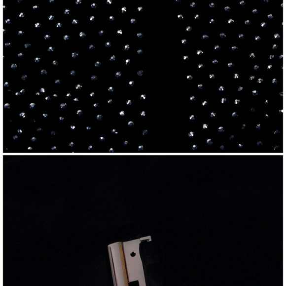 SEXY BLACK 3 PIECE OUTFIT W/SILVER 88%POLYESTER 12%SPANDEX SIZES M/L AV… - Picture 7 of 7